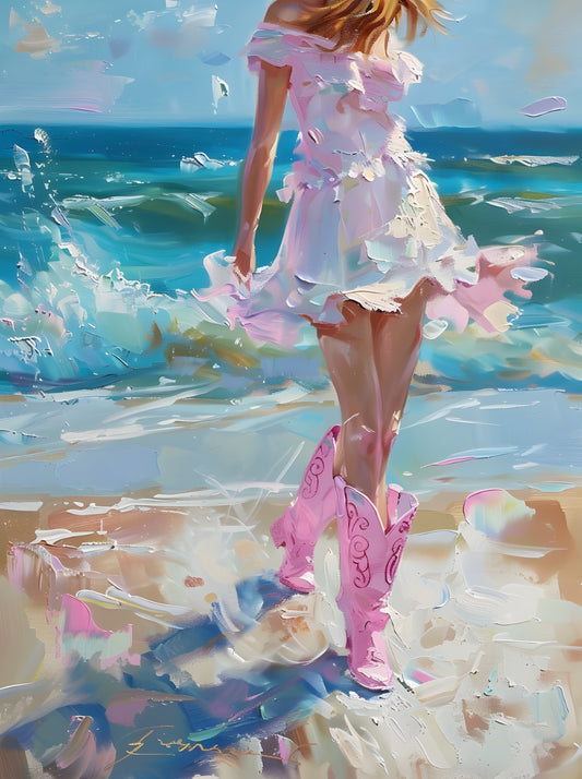 Cowgirl Coastline - Canvas