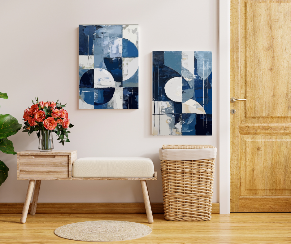 Midnight Geometry - Set of 2(Canvas)