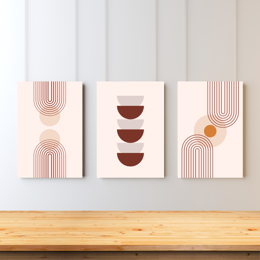 Echo Flow - Set of 3 - canvas