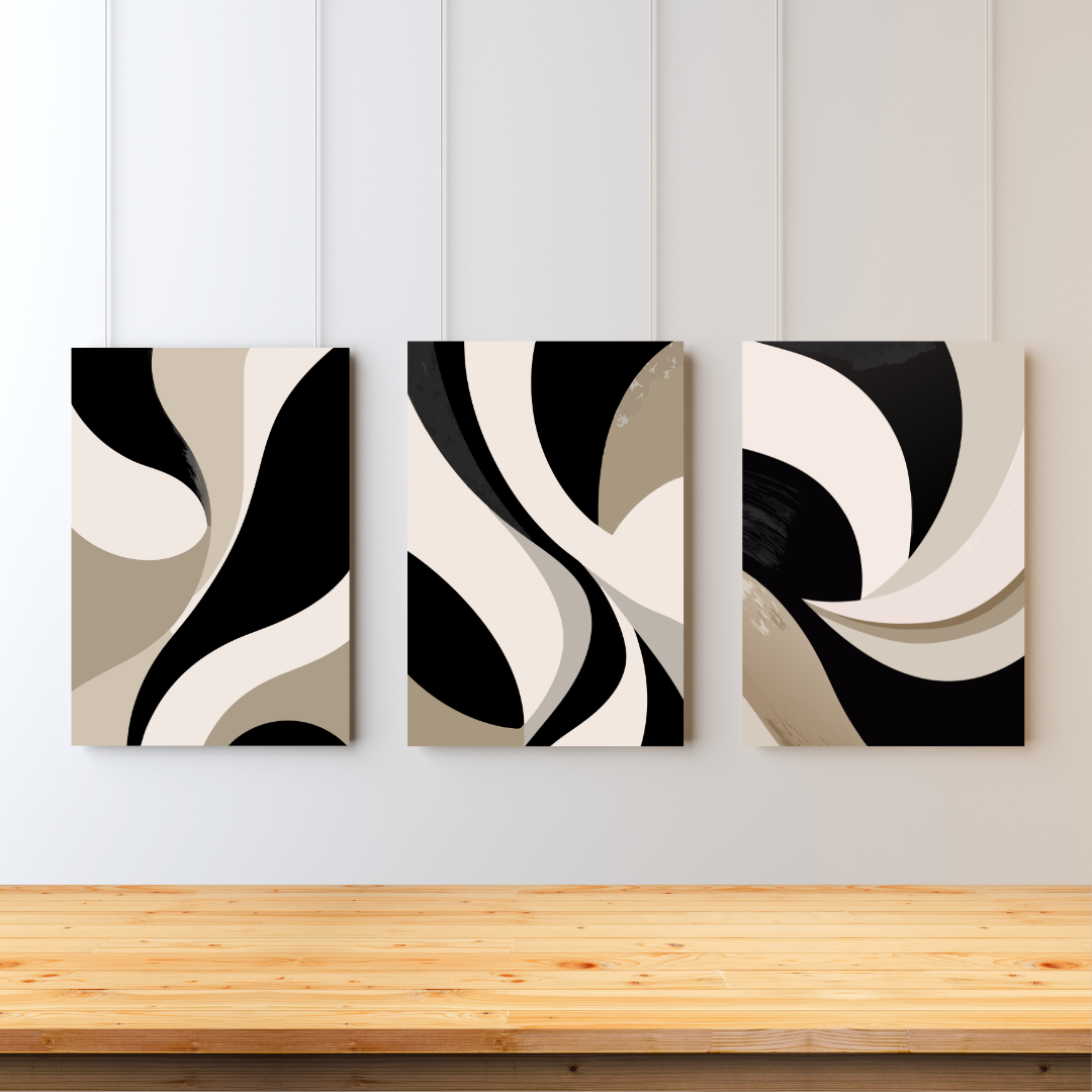 Sandstorm Flow – Set of 3(Canvas)