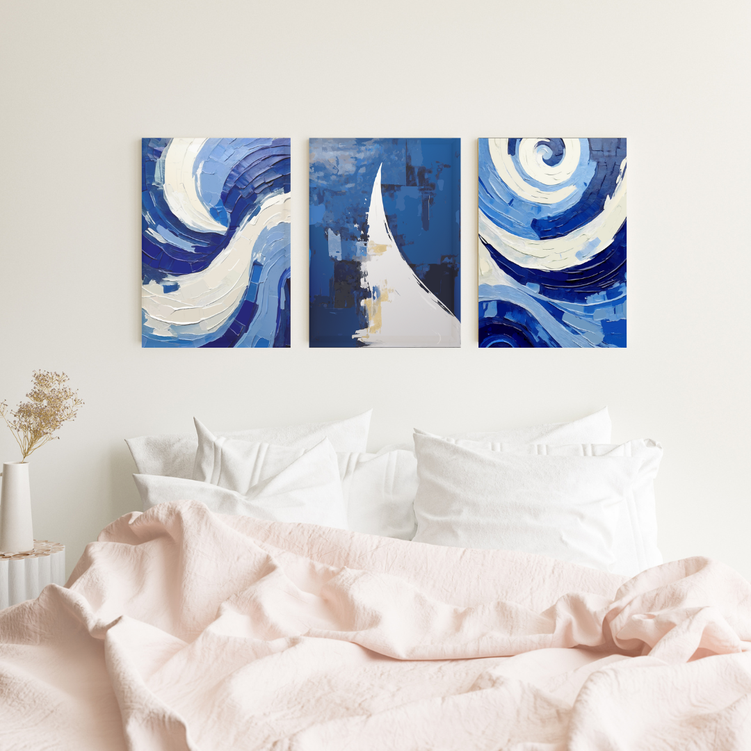 Ocean Pulse – Set of 3(Canvas)