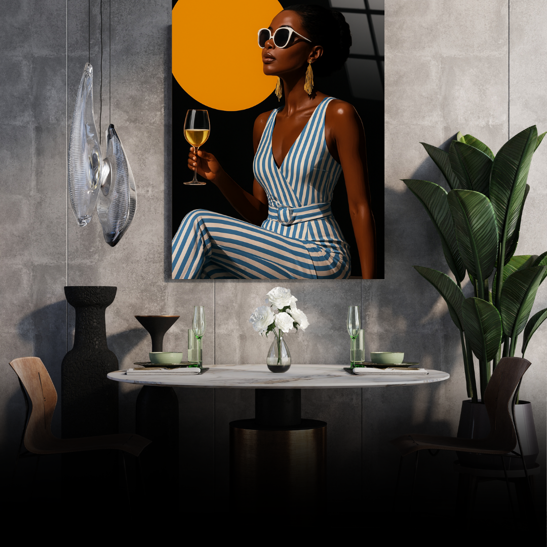 Golden Hour Chic - Glass Art