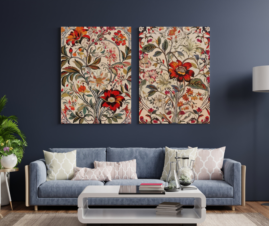Royal Bloom – Set of 2(Canvas)