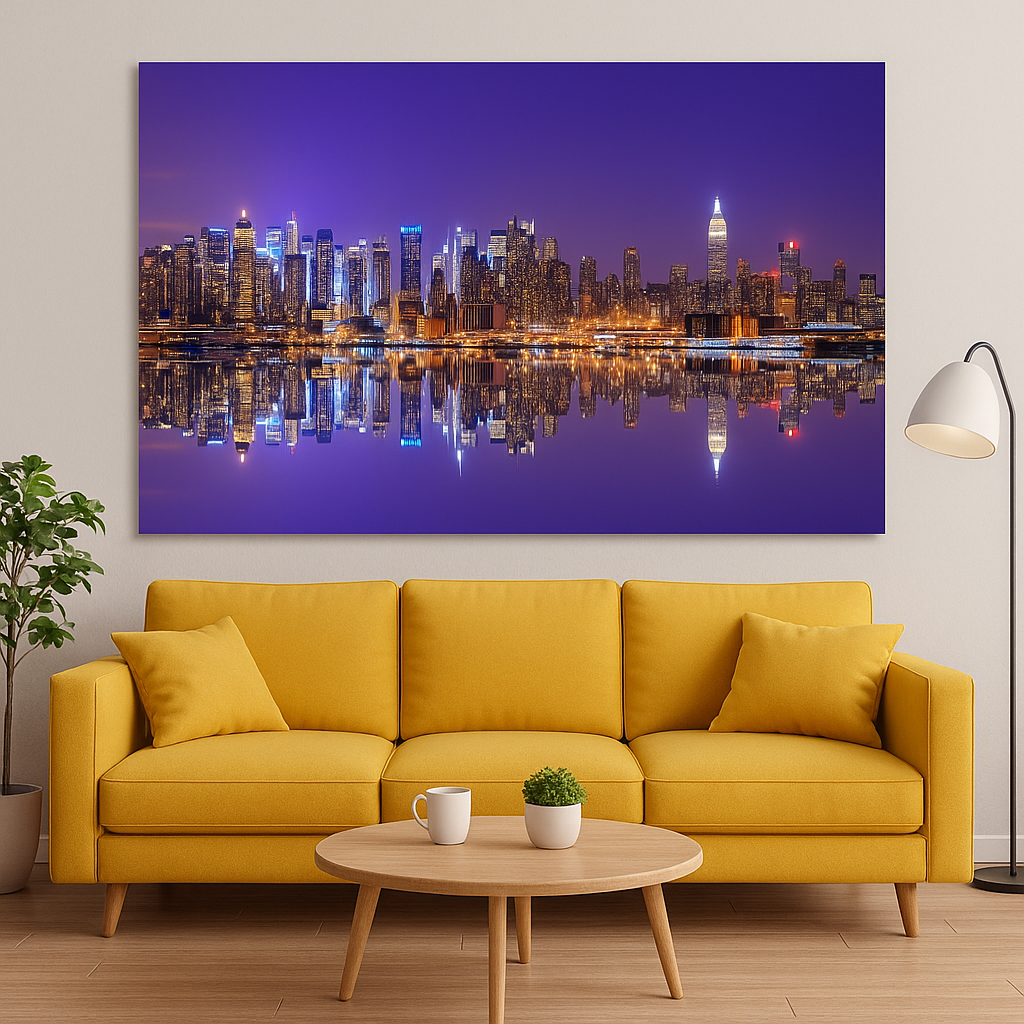 Midnight Metropolis - Glass Art