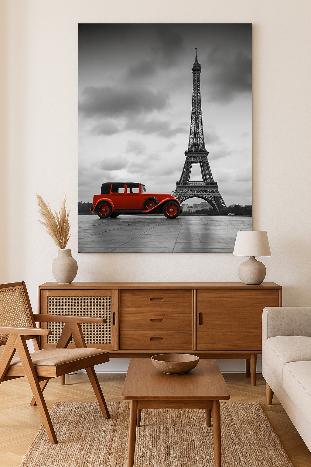 Parisian Rouge Elegance - Glass Art