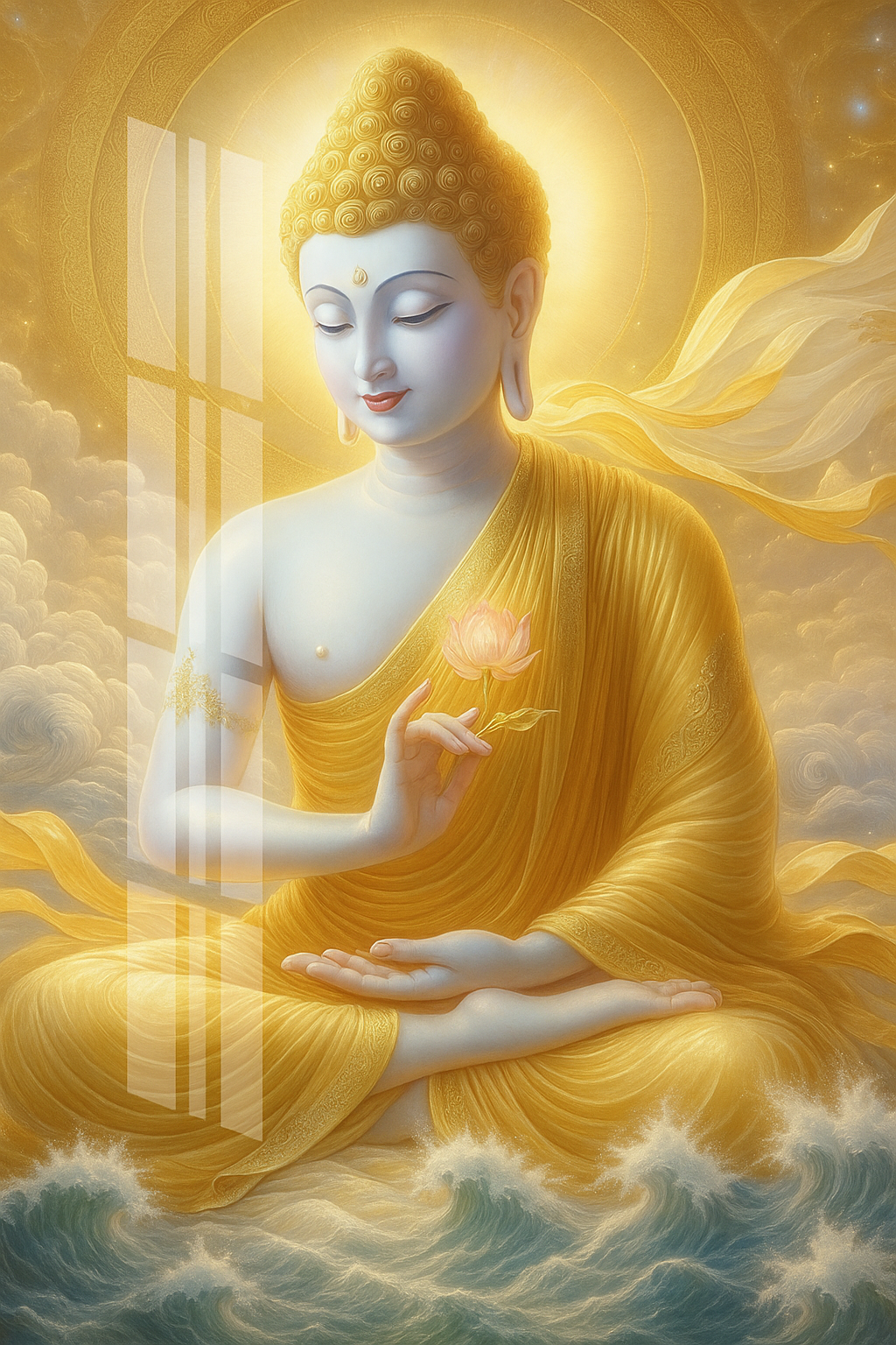 Golden Serenity – Glass Art