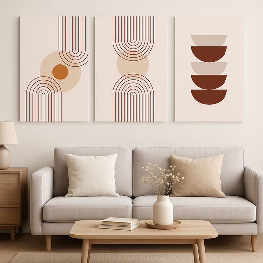 Echo Flow - Set of 3 - canvas