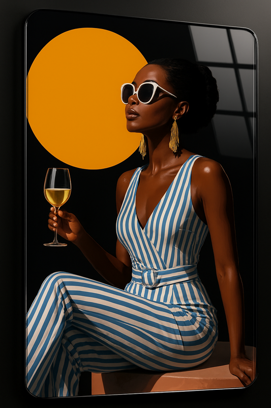 Golden Hour Chic - Glass Art