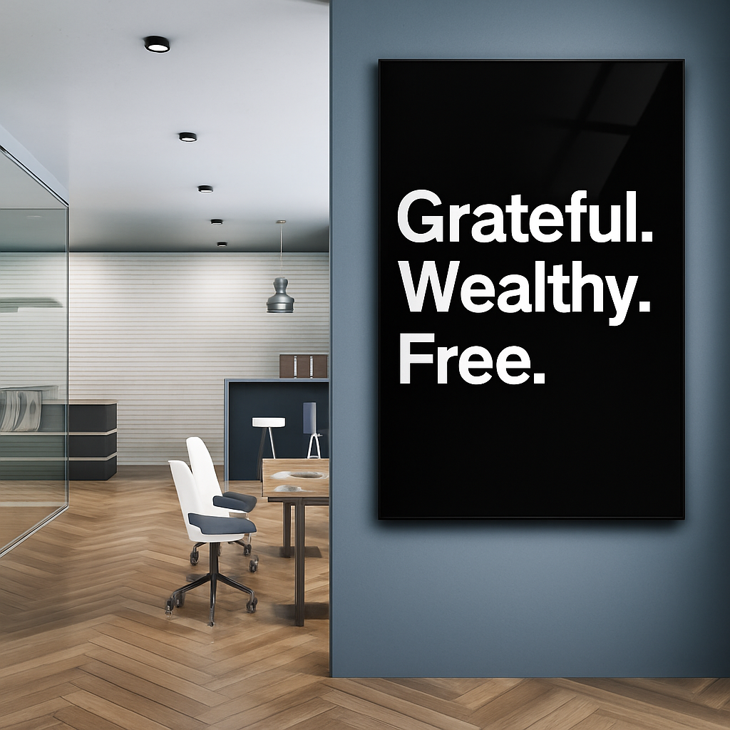 Gratitude Code - Glass Art