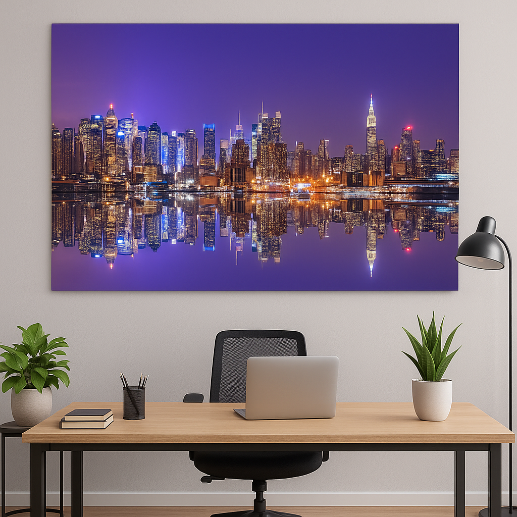 Midnight Metropolis - Glass Art