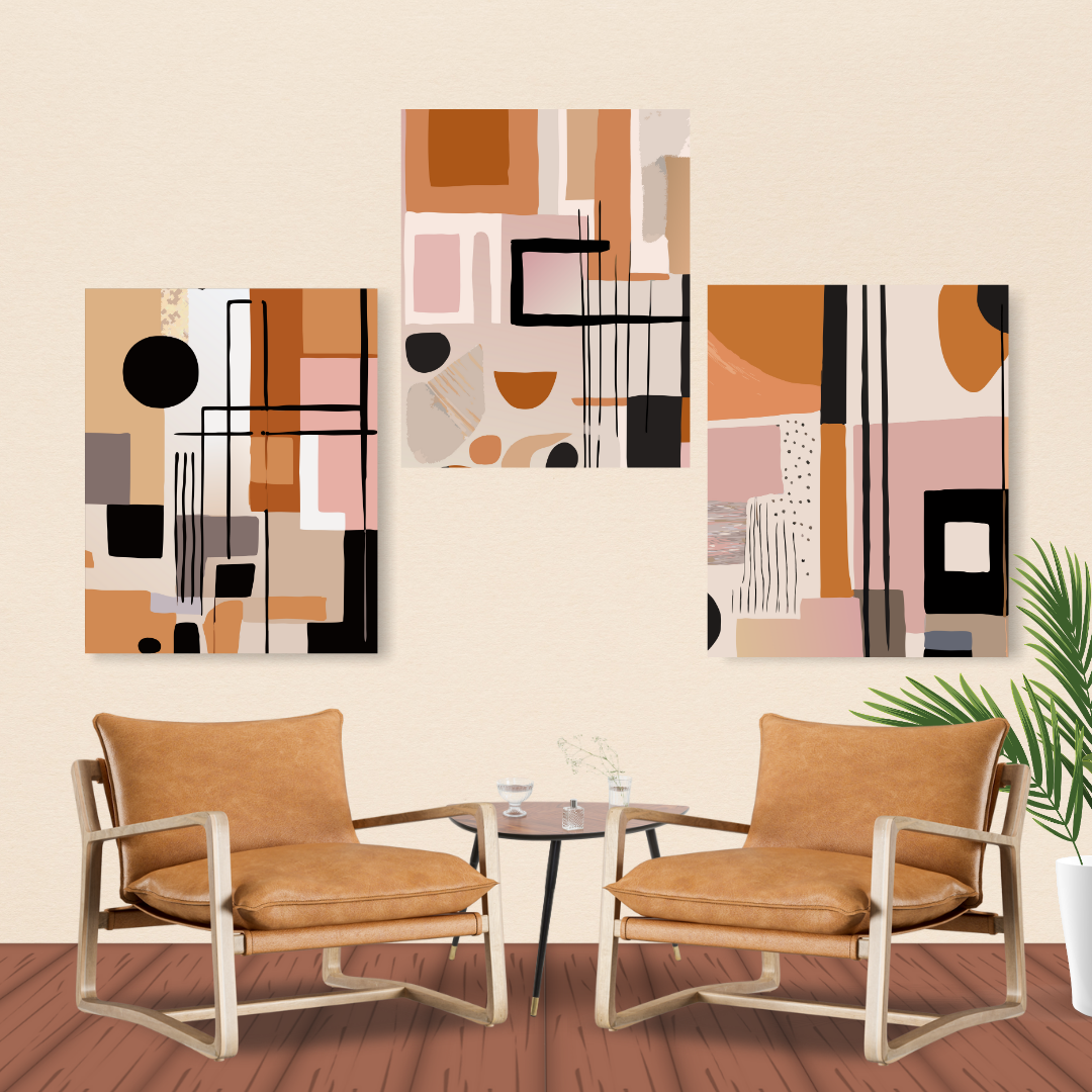 Modern Rhythm – Set of 3(Canvas)