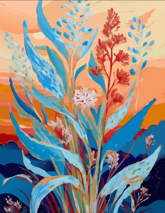 Sunset Botanica - Set of 3(Canvas)