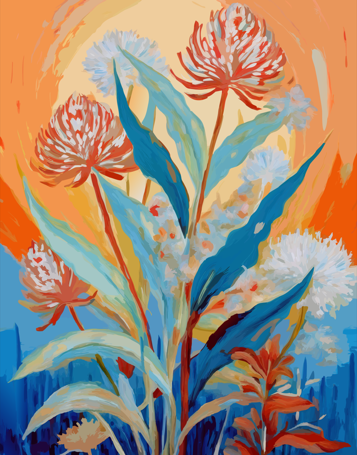 Sunset Botanica - Set of 3(Canvas)