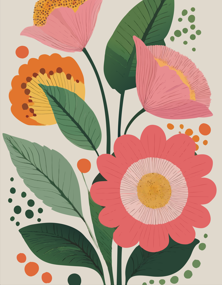 Blush Bloom Trio - Set of 3 - Canvas