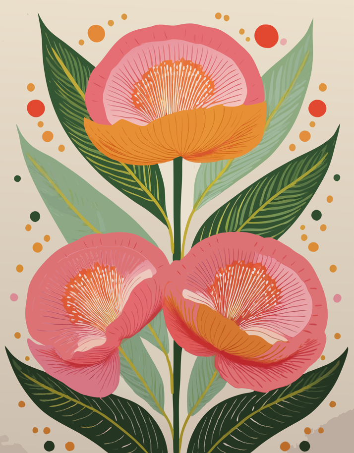 Blush Bloom Trio - Set of 3 - Canvas