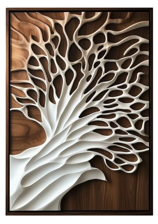 Ethereal Bloom -  Wood Art