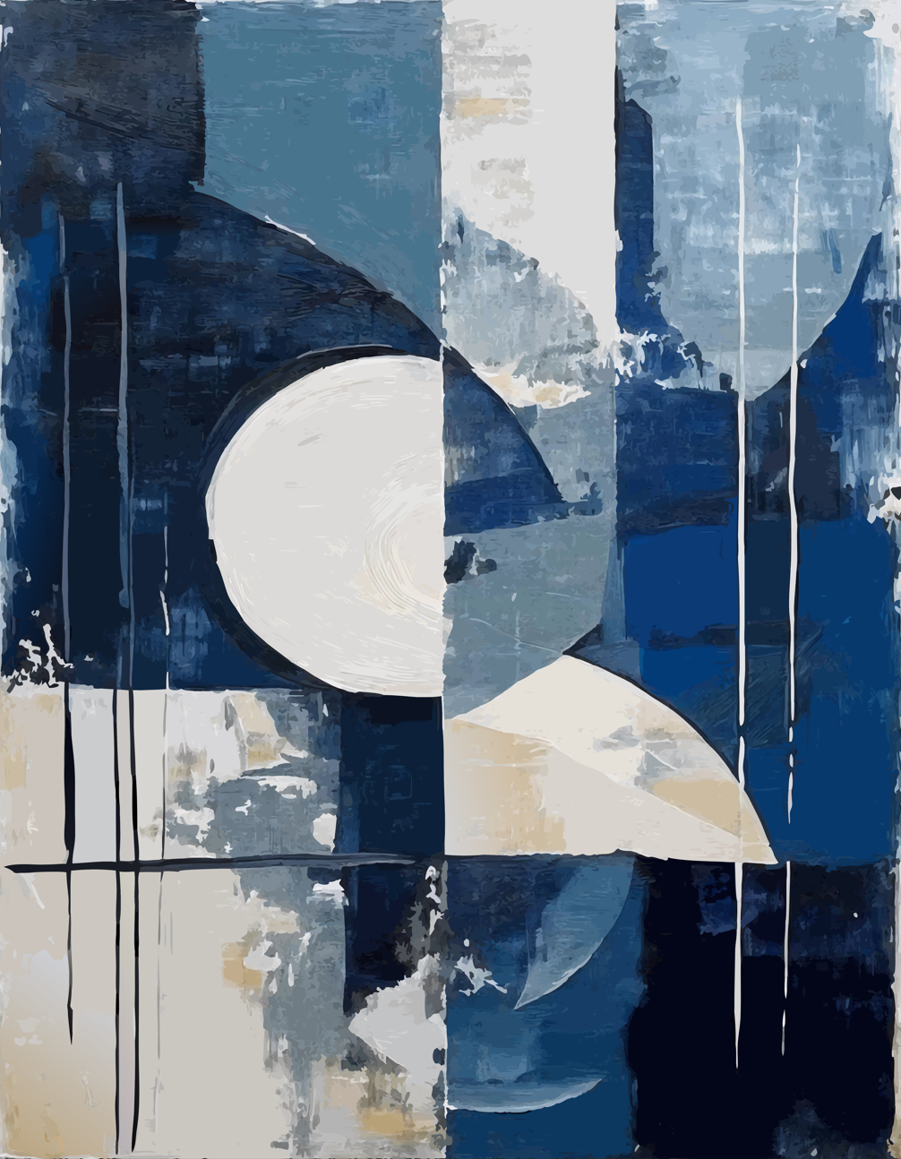 Midnight Geometry - Set of 2(Canvas)