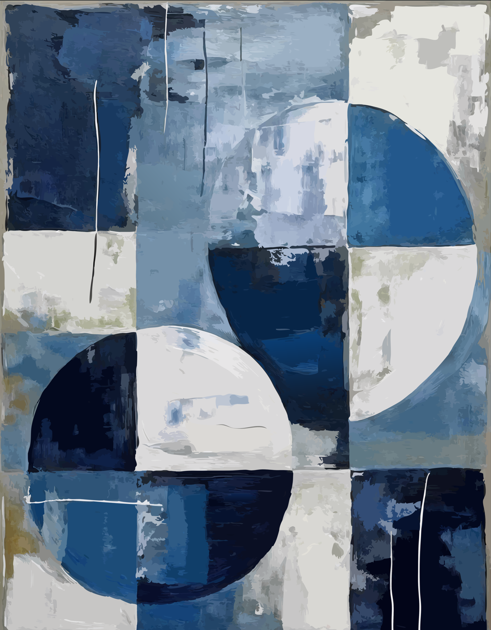 Midnight Geometry - Set of 2(Canvas)