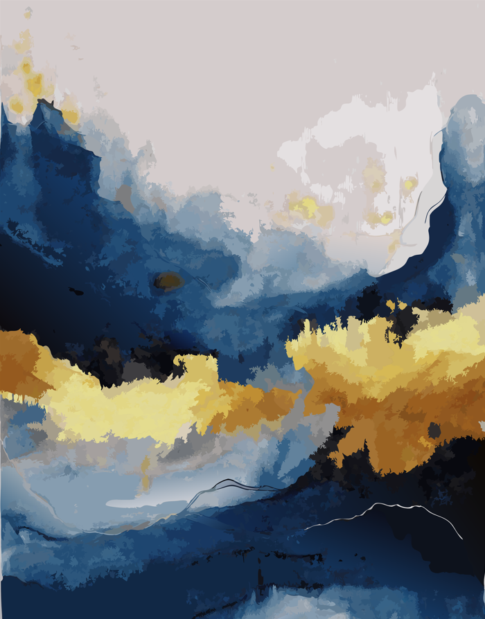Golden Horizon – Set of 3(Canvas)