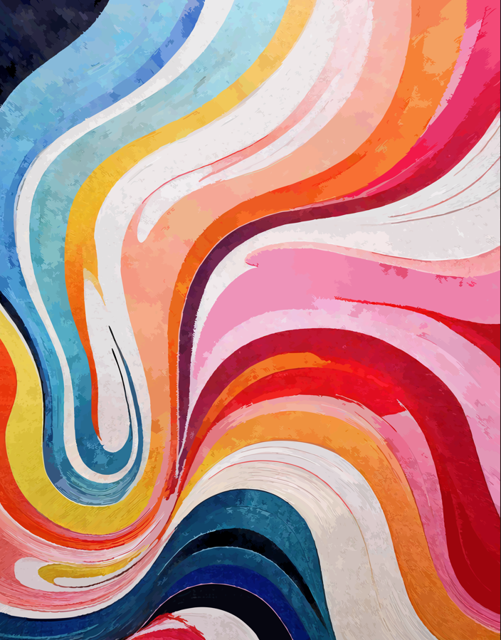 Color Cascade – Set of 2(Canvas)