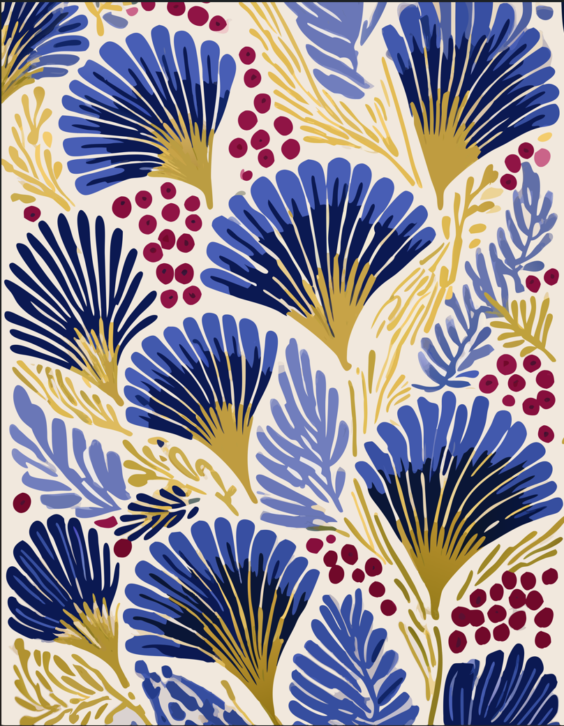 Palmetto Bloom – Set of 3 (Canvas)