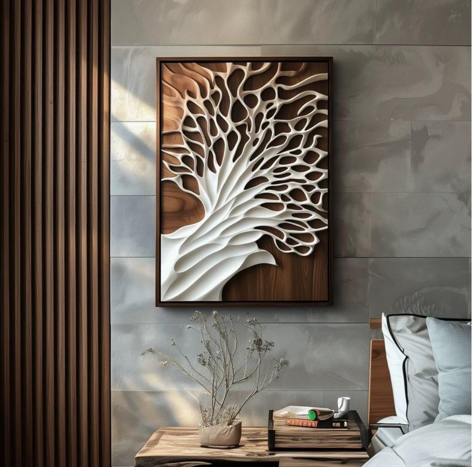 Ethereal Bloom -  Wood Art