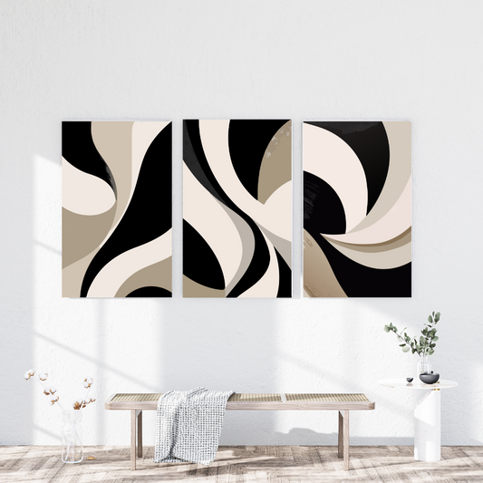 Sandstorm Flow – Set of 3(Canvas)