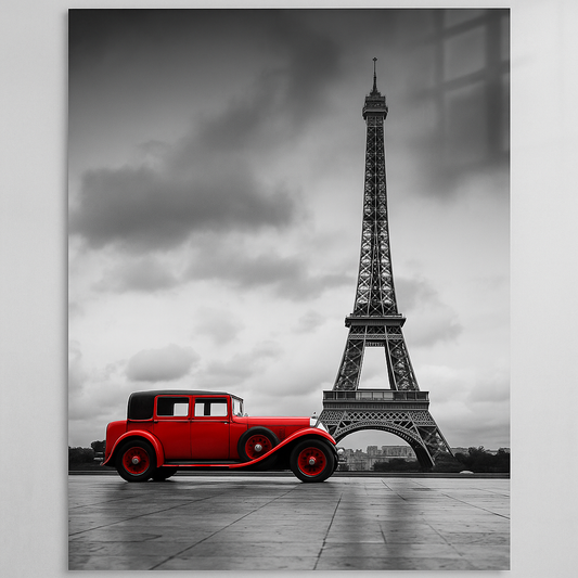 Parisian Rouge Elegance - Glass Art