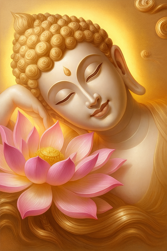 Elysian Lotus Buddha - Glass Art
