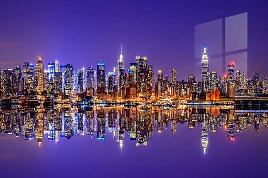 Midnight Metropolis - Glass Art