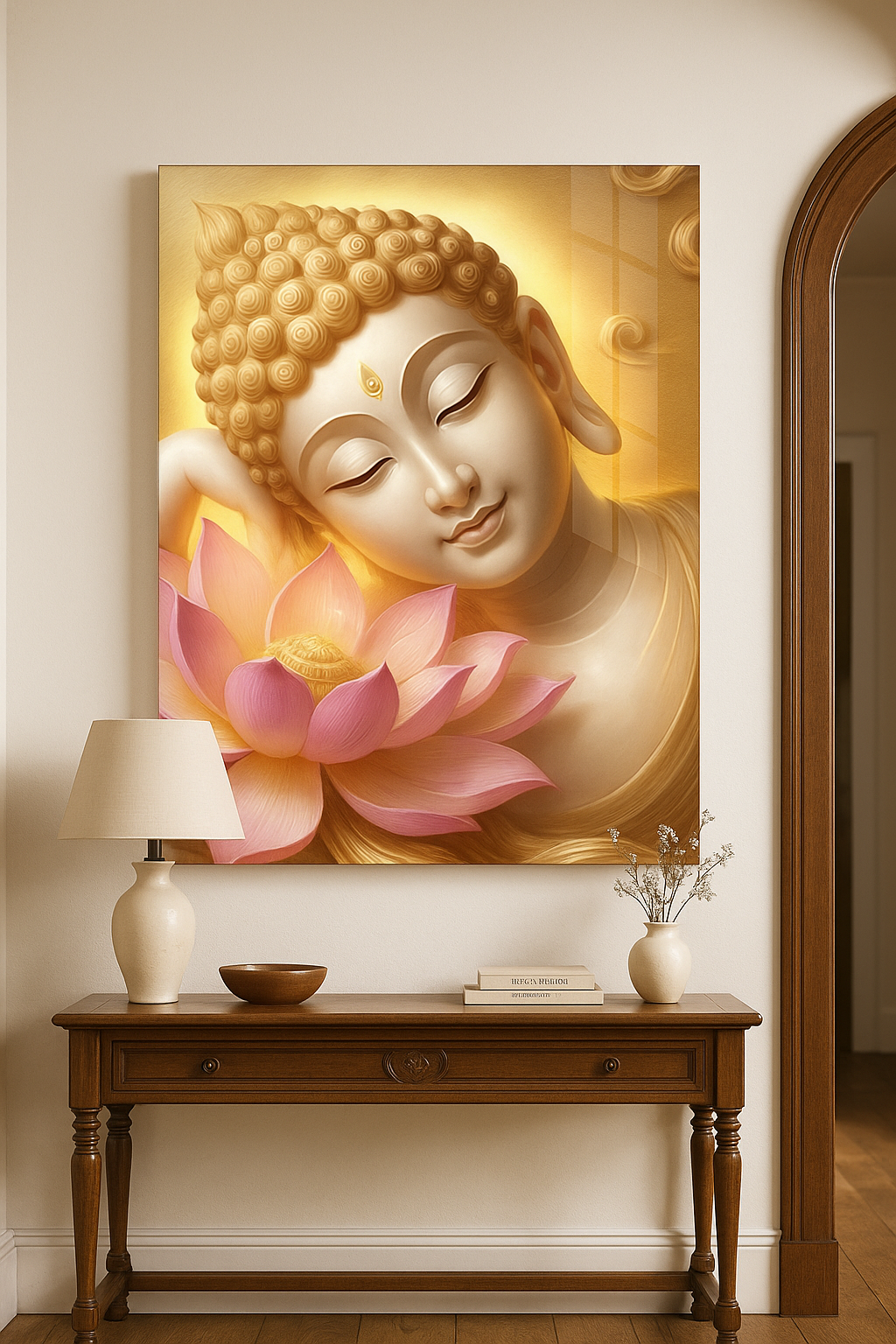 Elysian Lotus Buddha - Glass Art