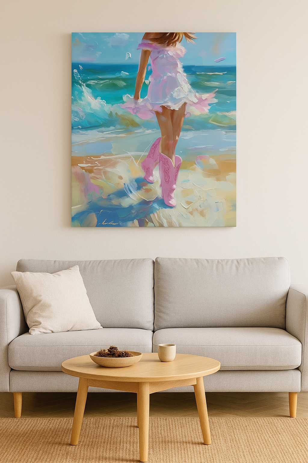 Cowgirl Coastline - Canvas