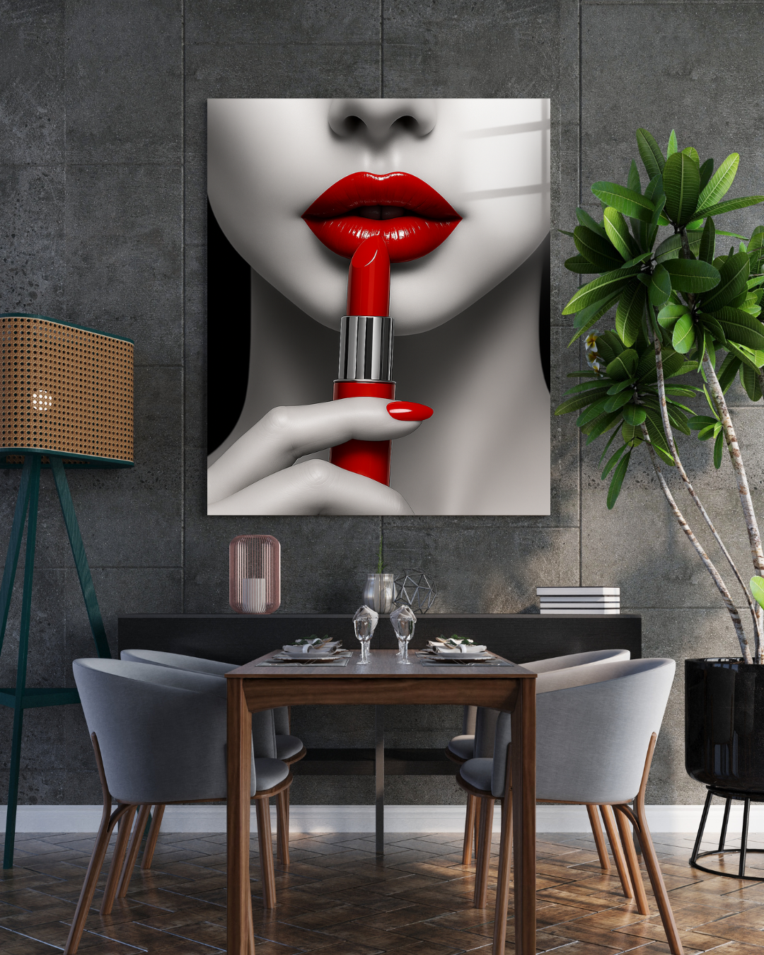 Kiss Me Rouge - Glass Art