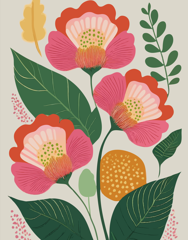 Blush Bloom Trio - Set of 3 - Canvas